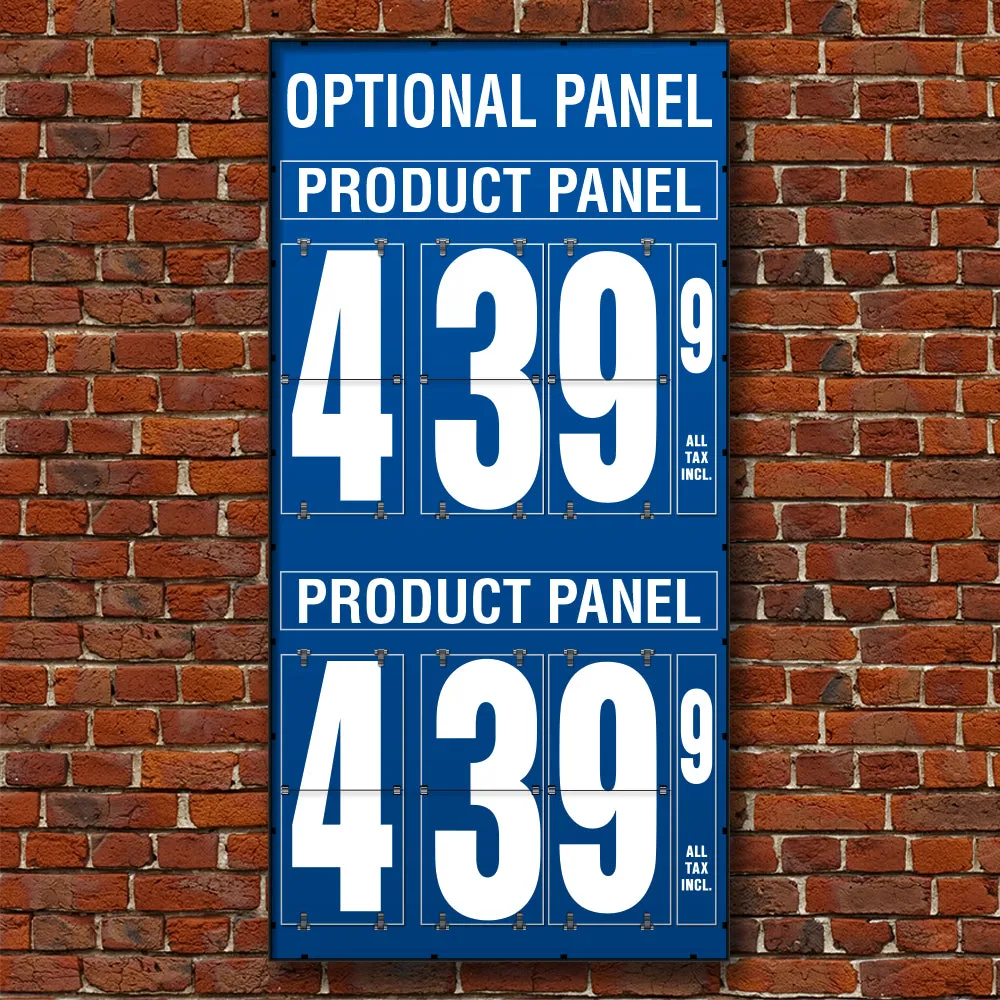 20" Flip Numbers, Two-Product, Pole or Wall Mount w/ Optional Panel