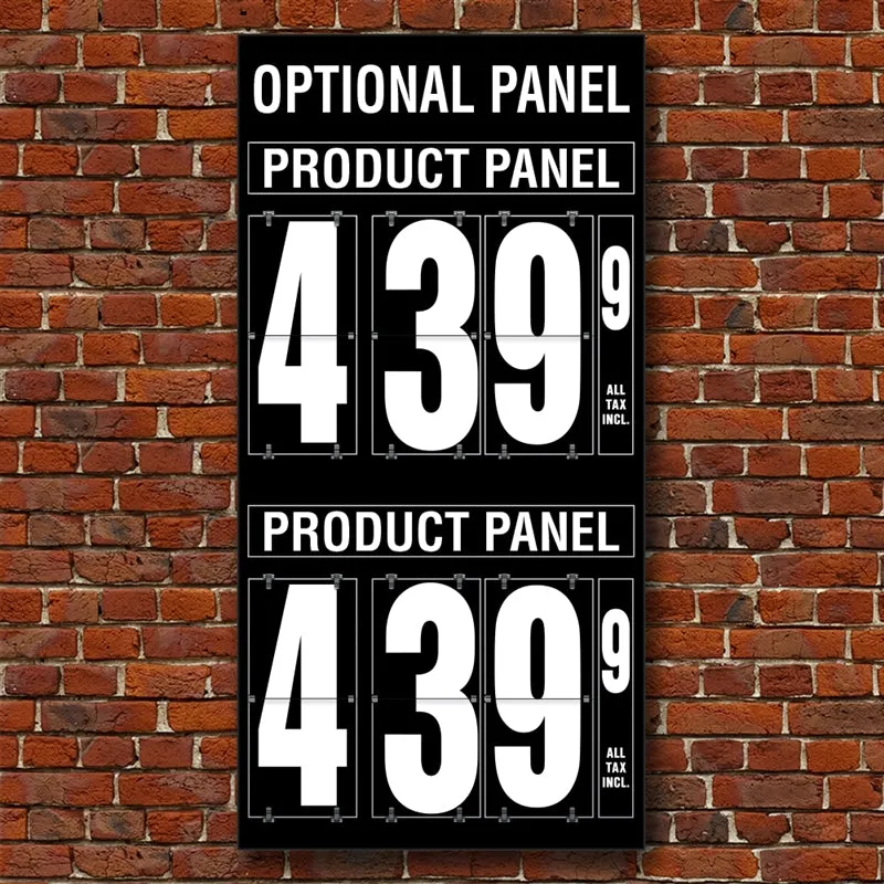 20" Flip Numbers, Two-Product, Pole or Wall Mount w/ Optional Panel