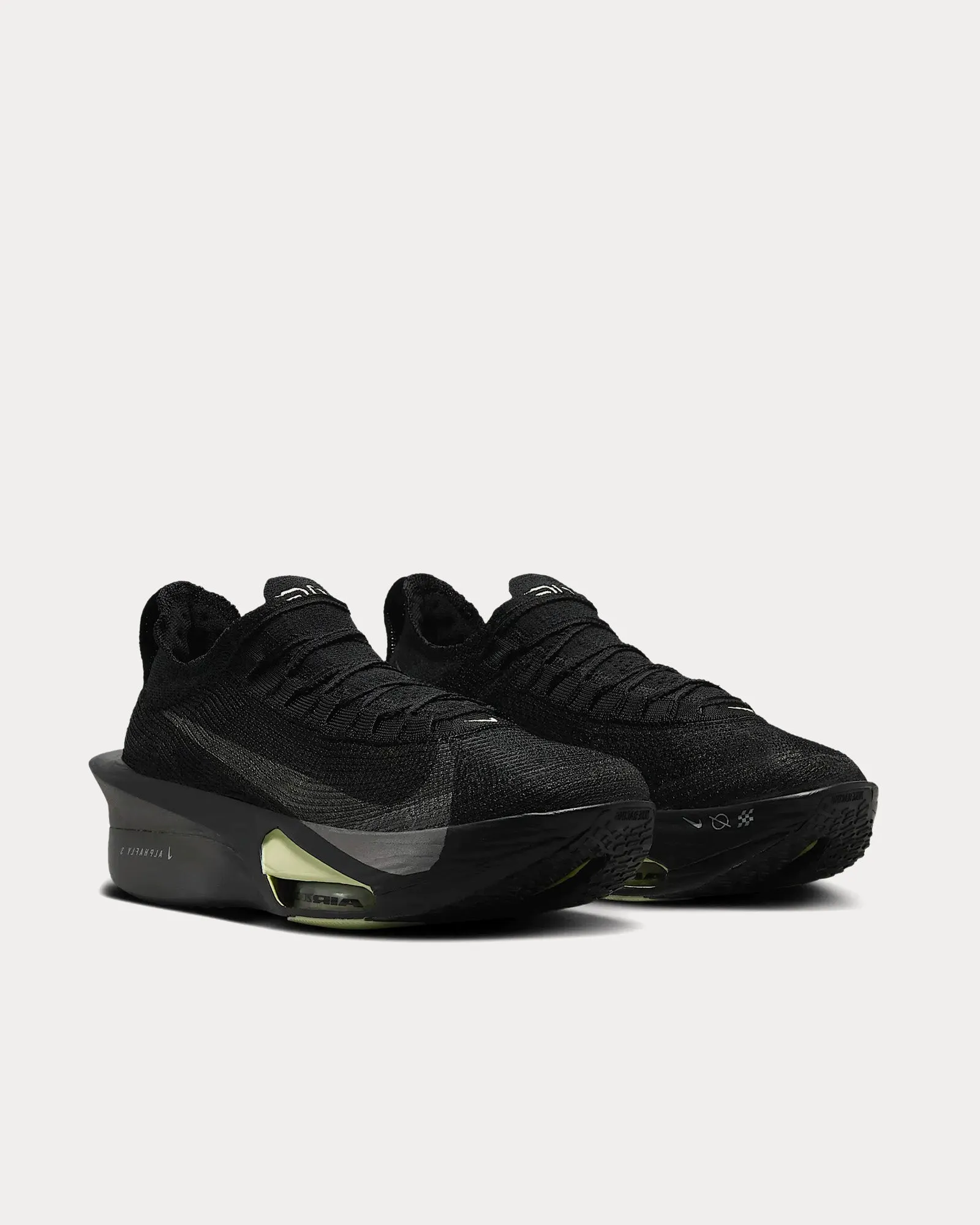 Alphafly 3 Black / Olive Aura / Metallic Silver / Metallic Medium Ash Running Shoes