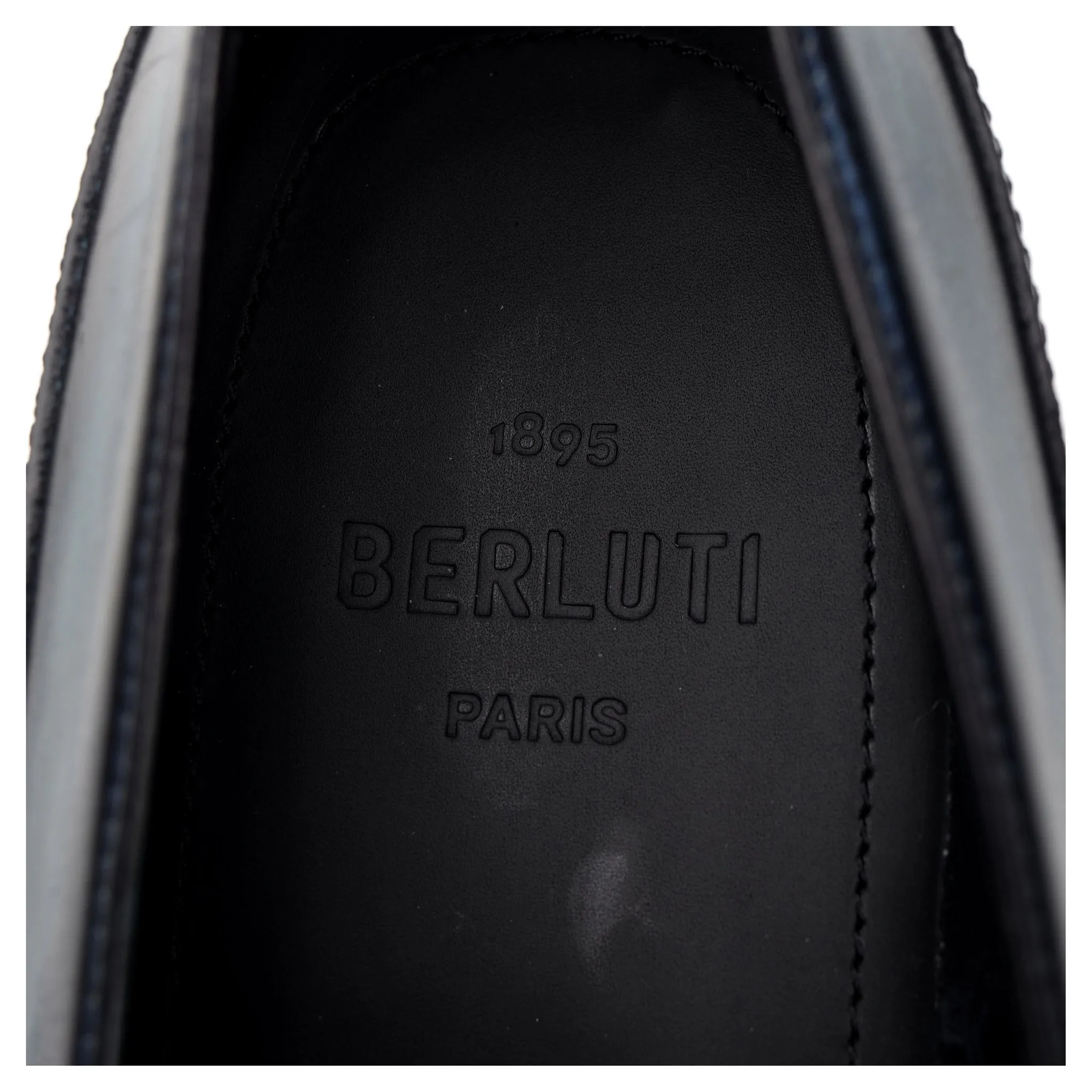 'Andy' Navy Blue Leather Loafers UK 8.5