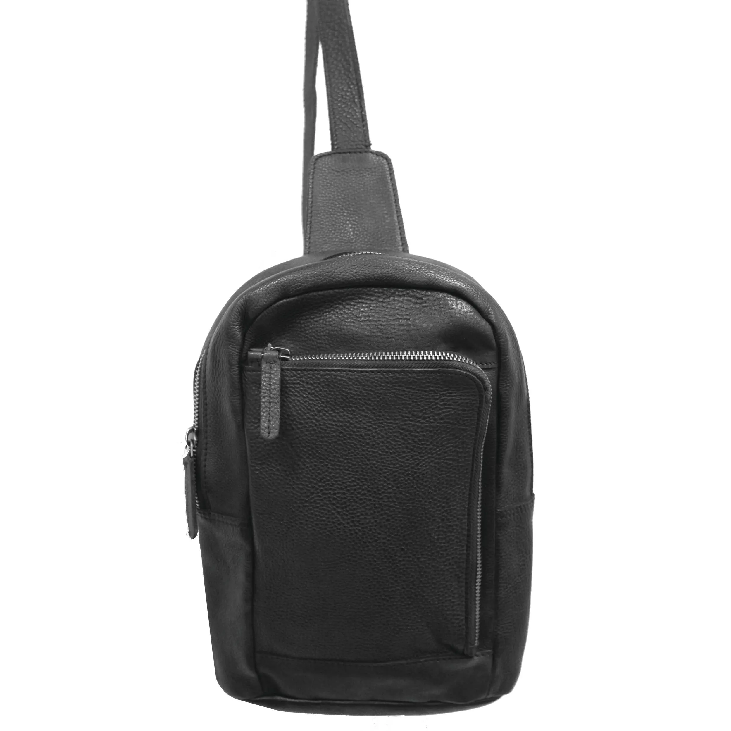 Austin Handcrafted Leather Sling Bags: Black
