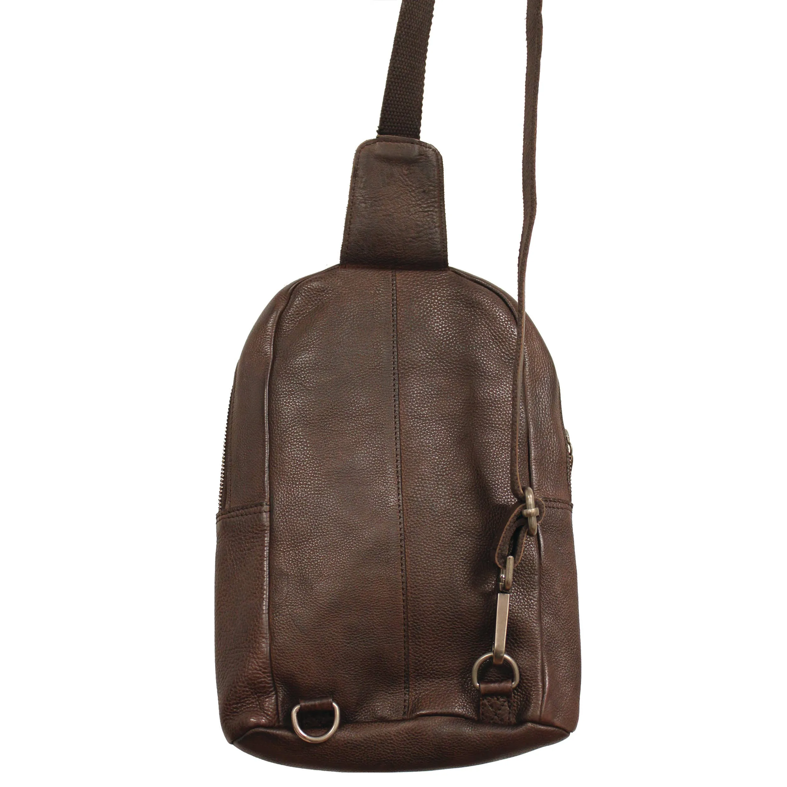 Austin Handcrafted Leather Sling Bags: Black