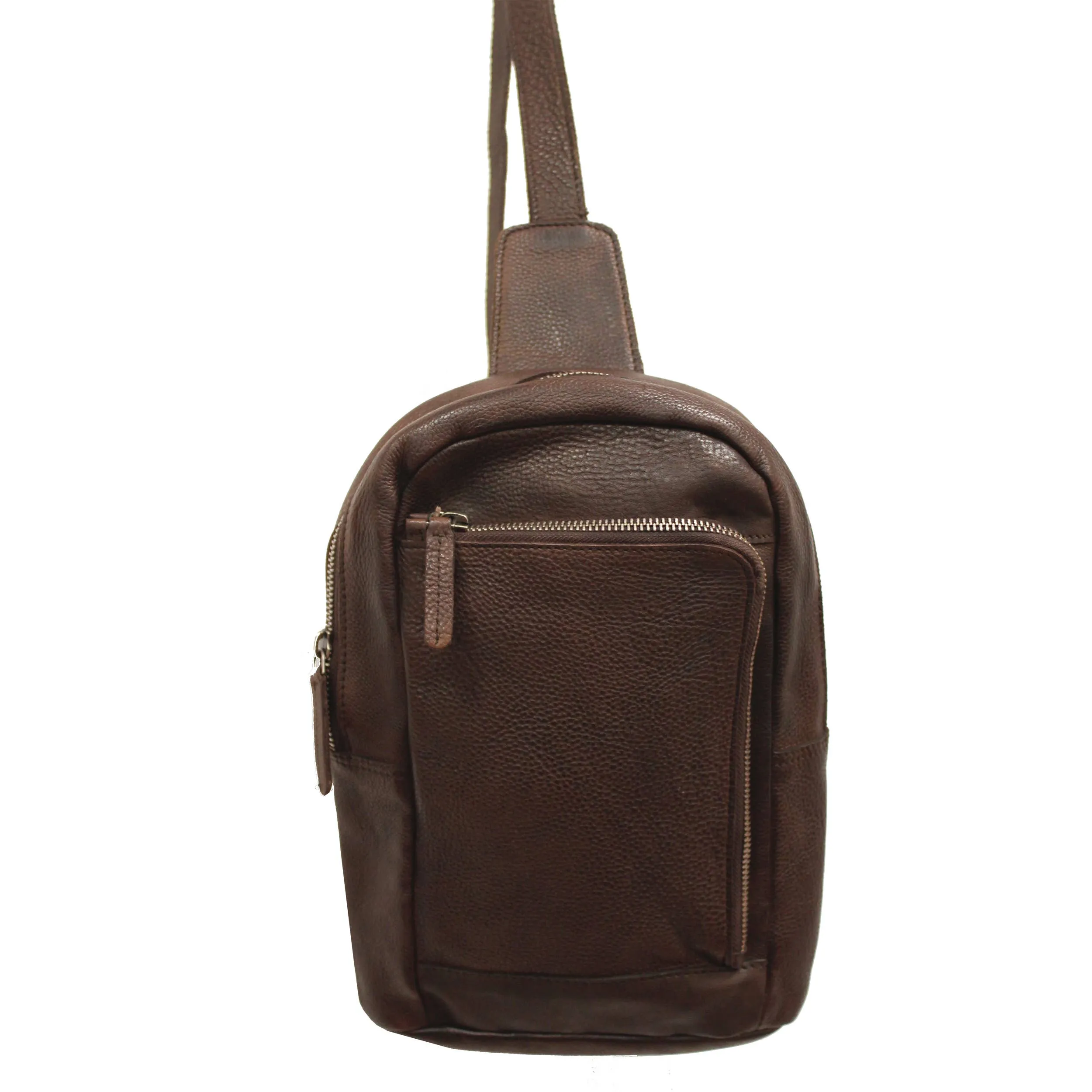 Austin Handcrafted Leather Sling Bags: Brown