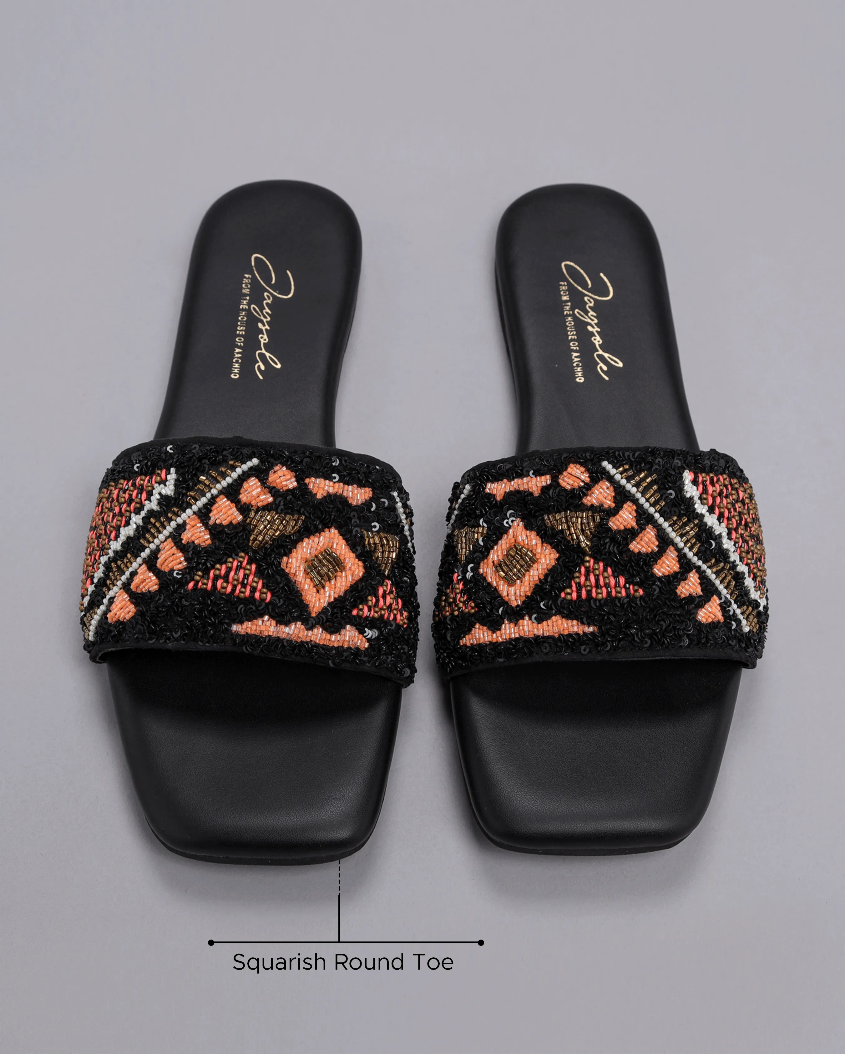 Black Beetle Handcrafted Flats
