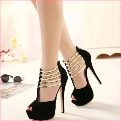 Black Micro Suede 7 Inch Stilettos: High Heels for Women