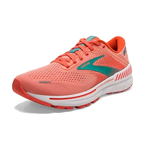 Brooks Adrenaline GTS 22 Women's Running Shoes, Coral/Latigo Bay/White