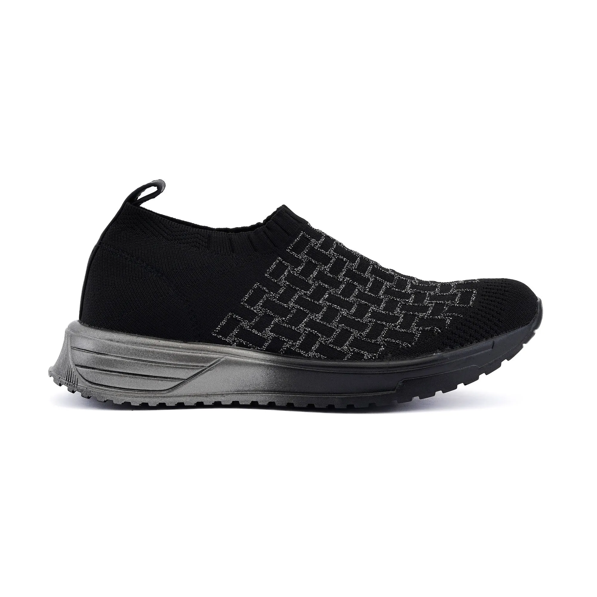 Caserta Black & Silver Sneakers