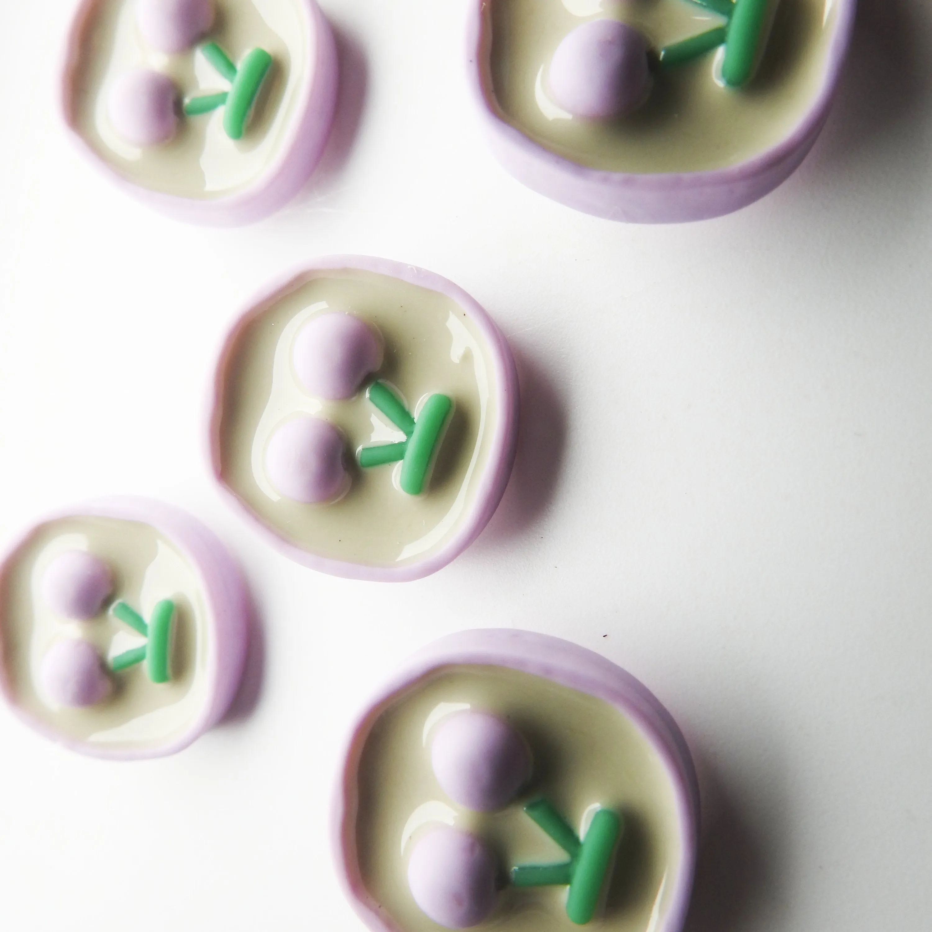 Cherry Design Ornate Buttons