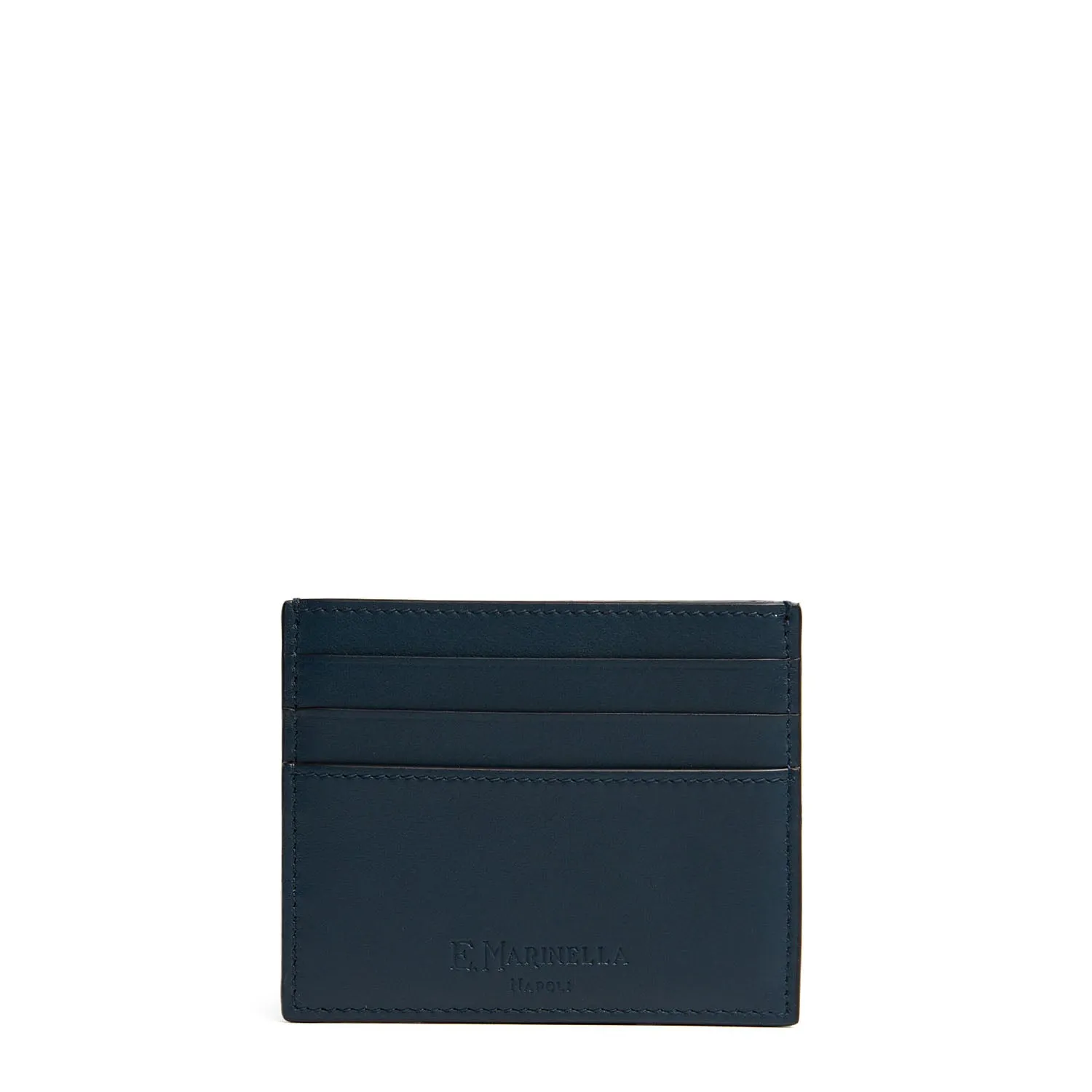 DARK BLUE LEATHER CREDIT CARD HOLDER