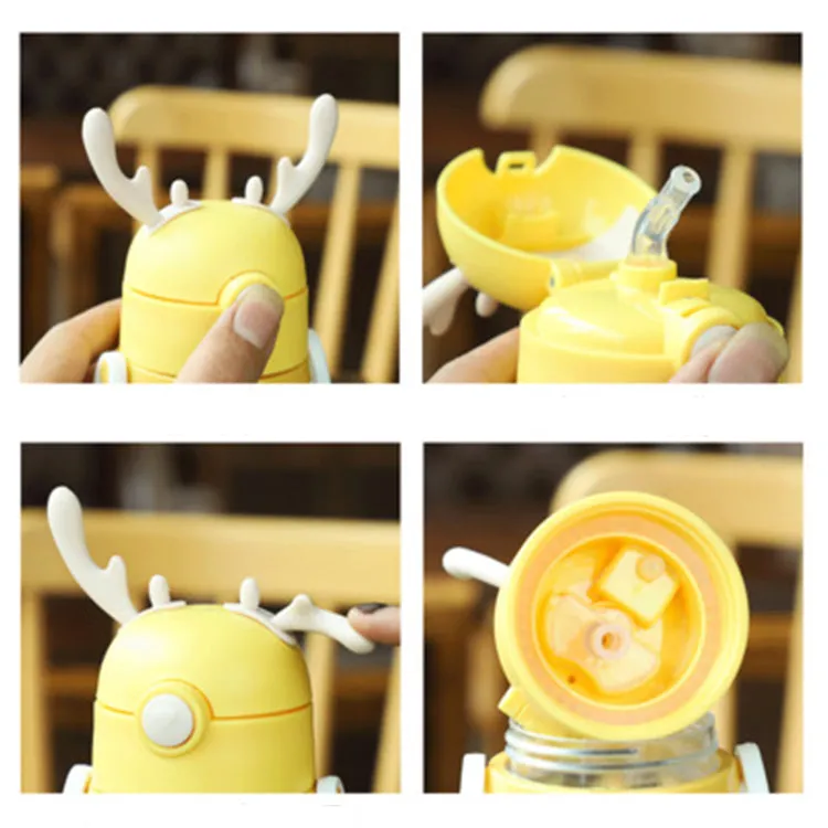 Deer Straw Bottle | Blue