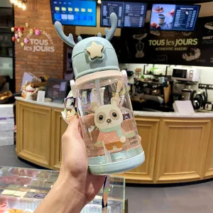 Deer Straw Bottle | Blue