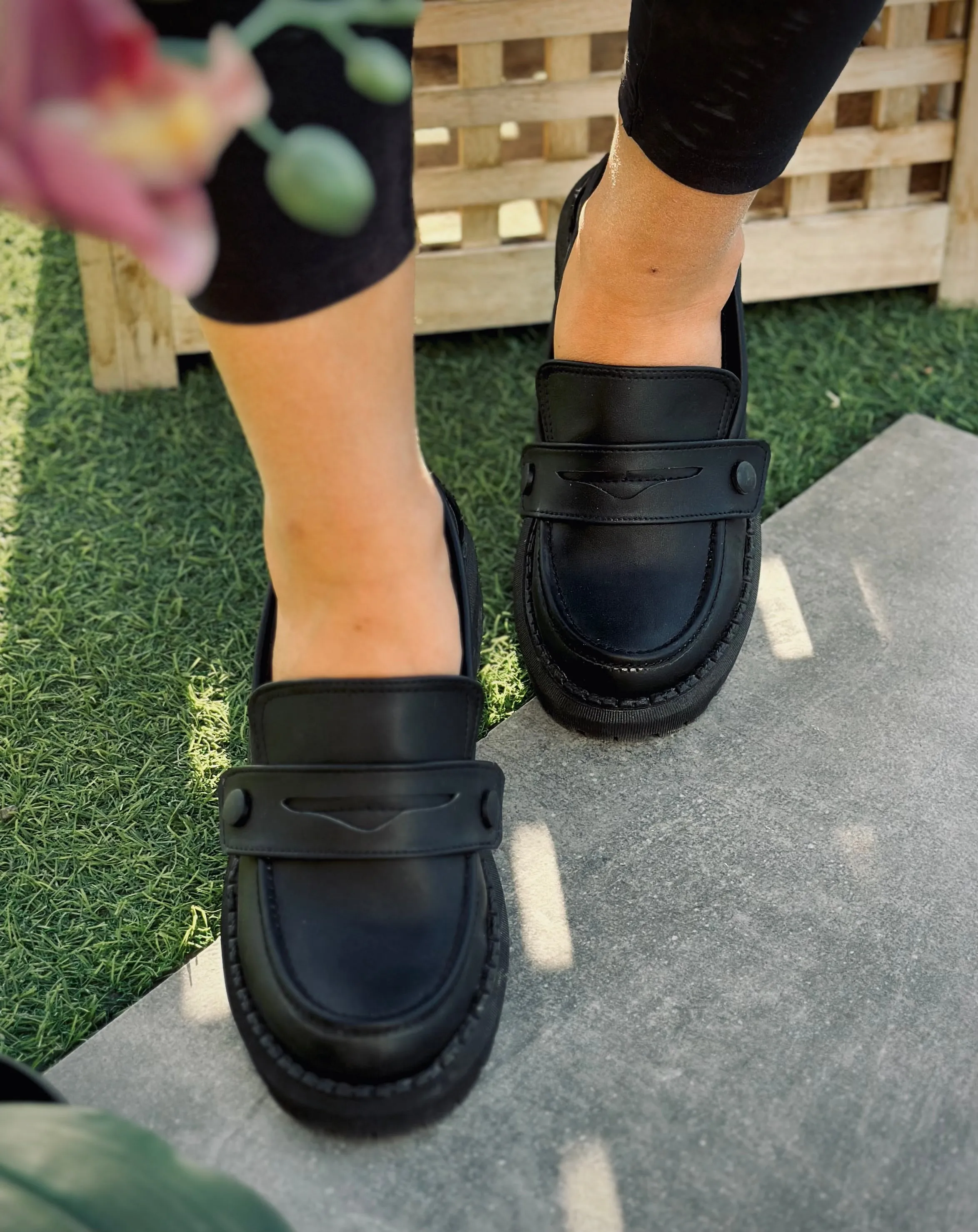 DUO CHUNKY LOAFERS - BLACK