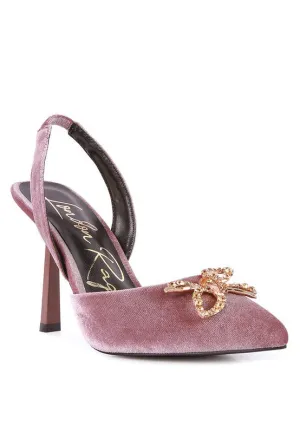 Firebird Velvet Pump High Heel Shoes 3.9"
