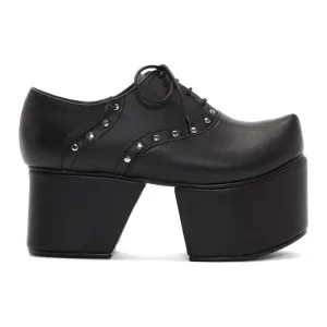 Flat Apartment Black Separated Platform Oxfords