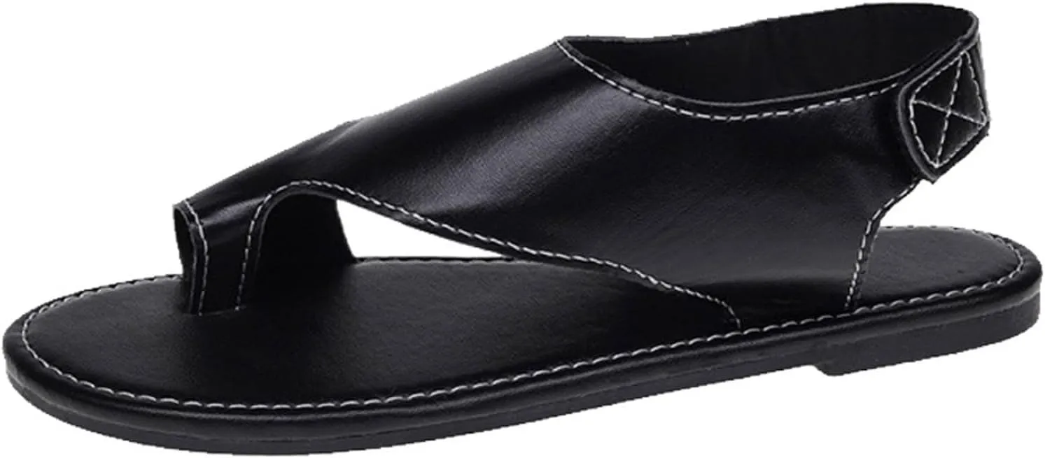 Flip Flops For Women 2025 - Vegan Leather Women Slippers Womens Sandals Women's Flat Sandals Women Shoes