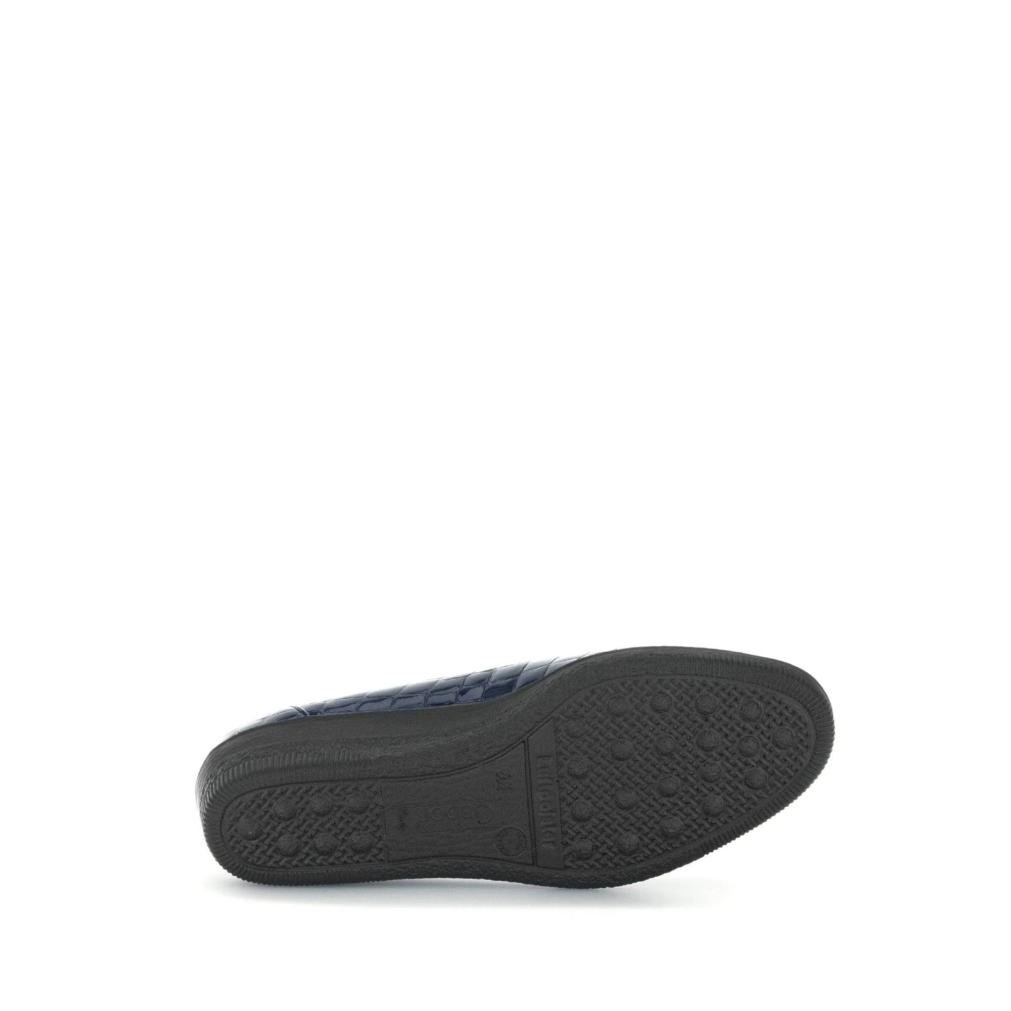 Gabor Piquet 06.400.86 Ladies Ocean Croc Wide Patent Leather Slip On Loafers