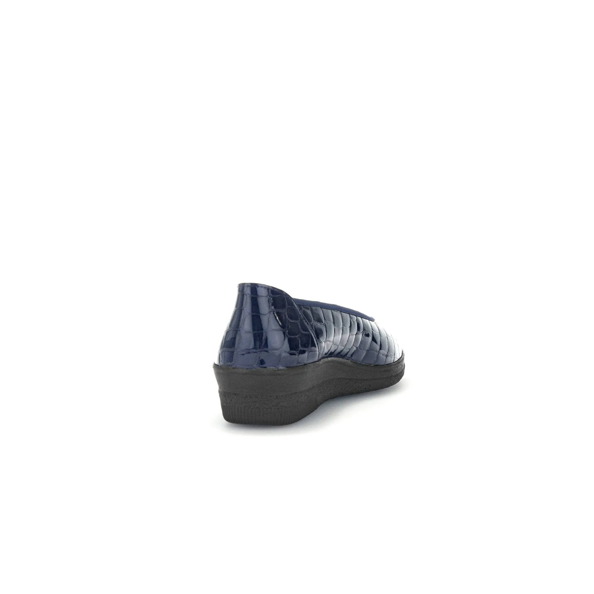 Gabor Piquet 06.400.86 Ladies Ocean Croc Wide Patent Leather Slip On Loafers