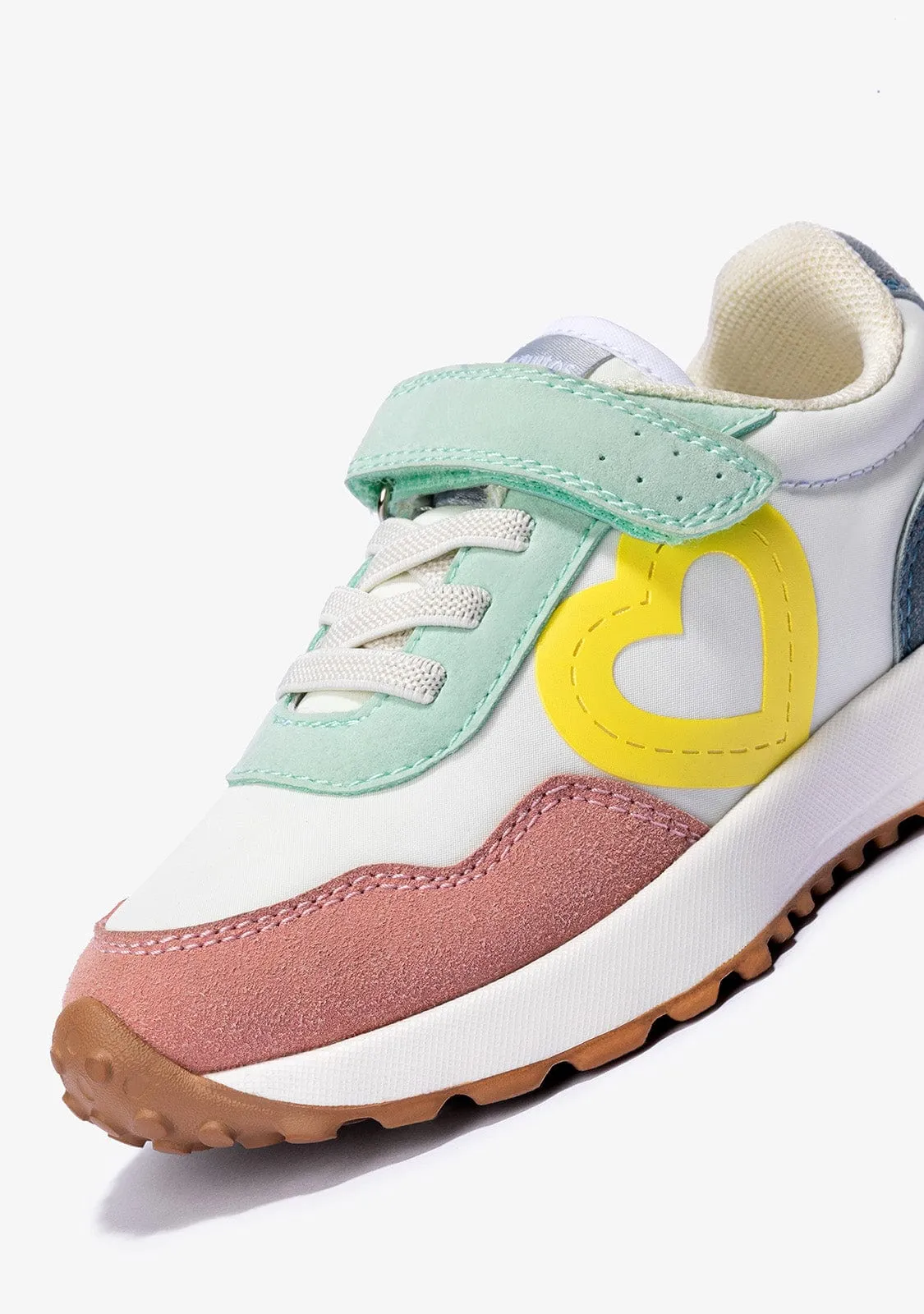 Girl's Multicolour Heart Sneakers