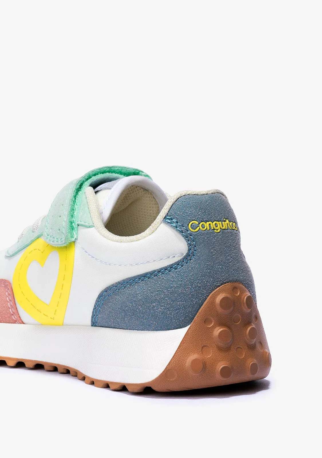 Girl's Multicolour Heart Sneakers