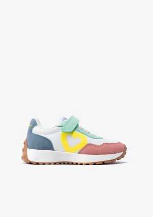 Girl's Multicolour Heart Sneakers