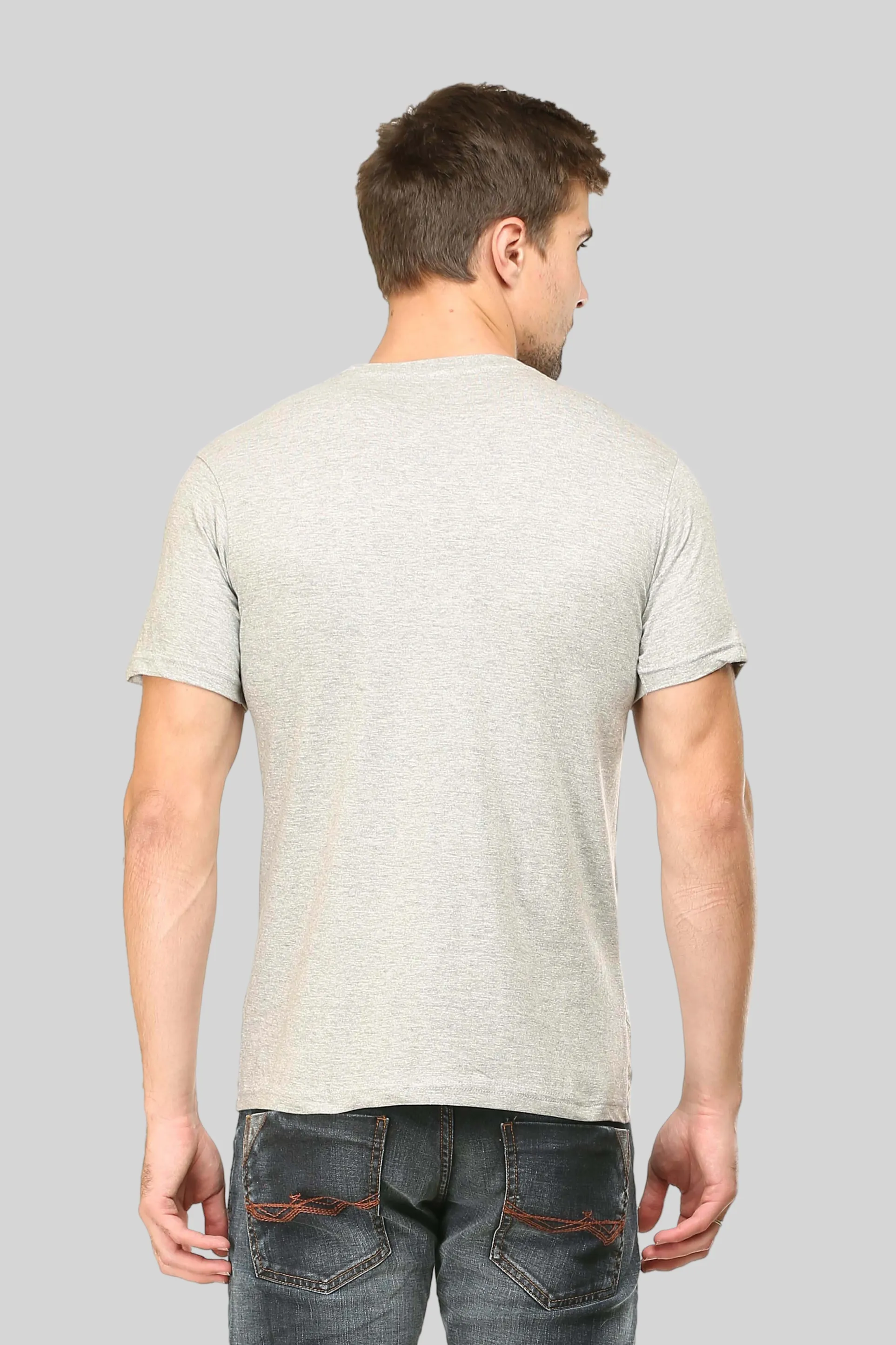 Grey Melange T-shirt for men