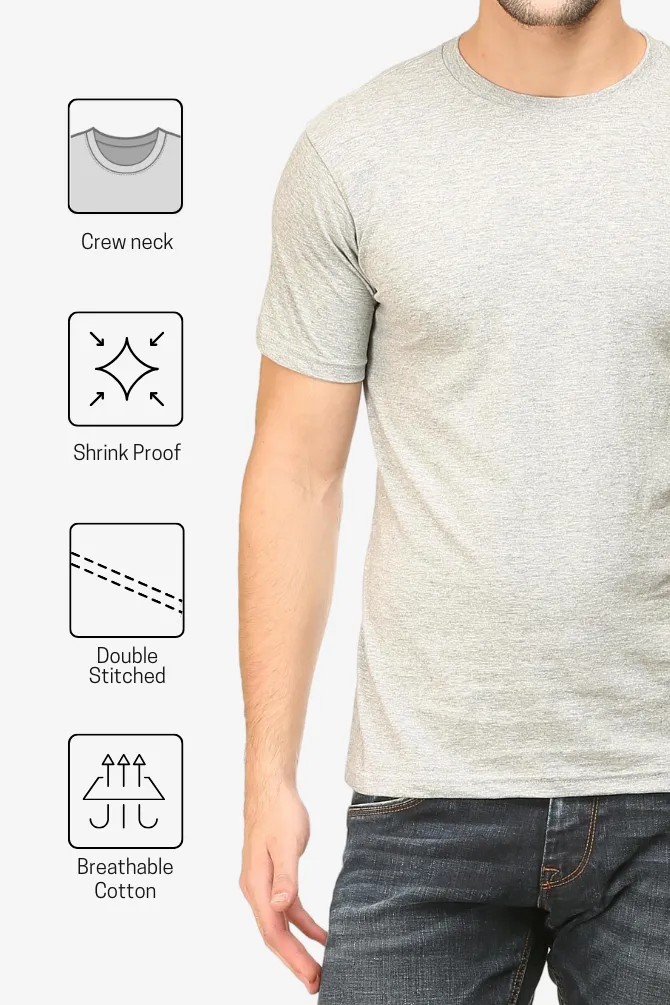 Grey Melange T-shirt for men