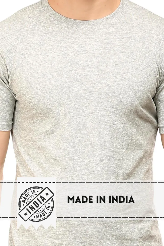 Grey Melange T-shirt for men