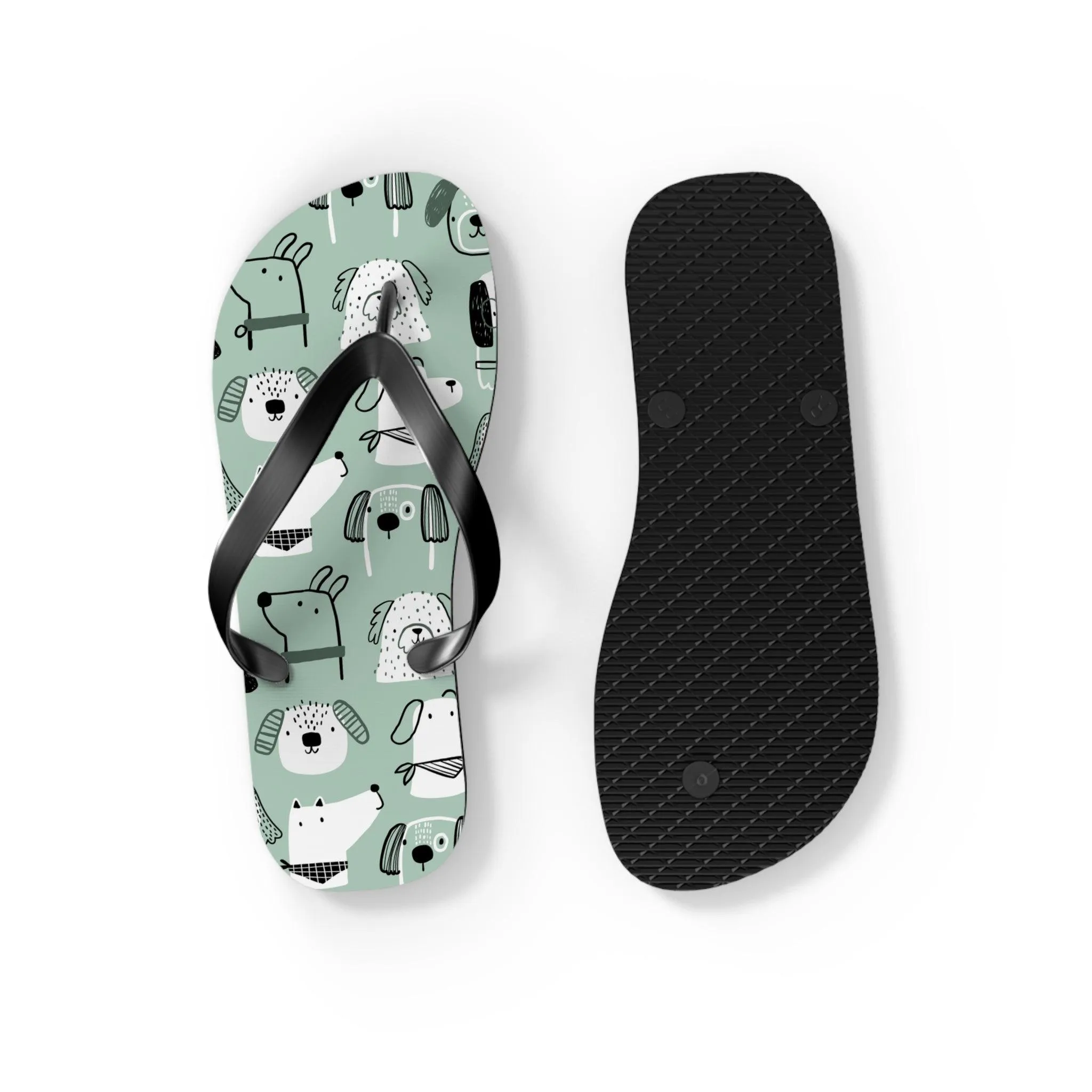 Illustrated Doggers Flip Flops