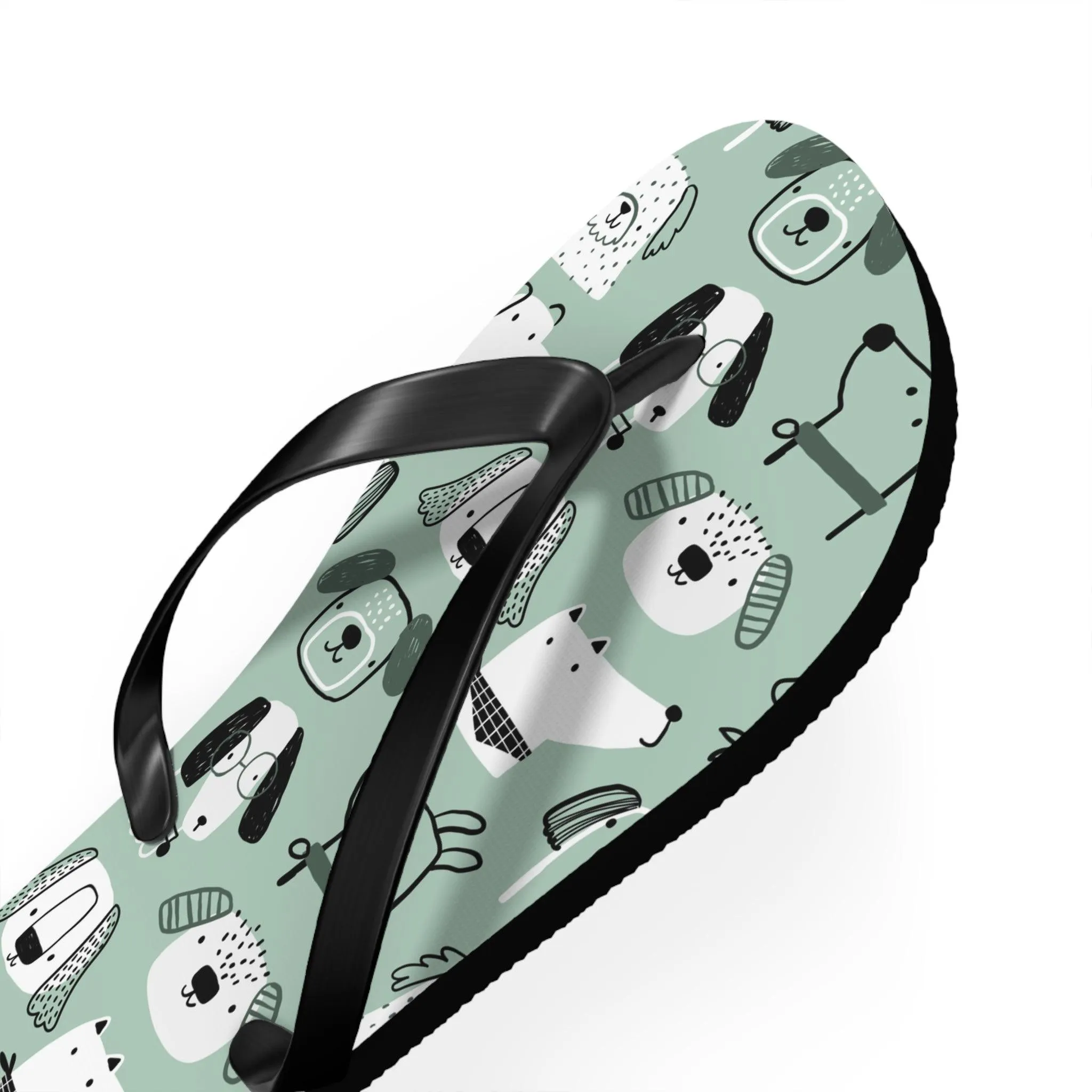 Illustrated Doggers Flip Flops