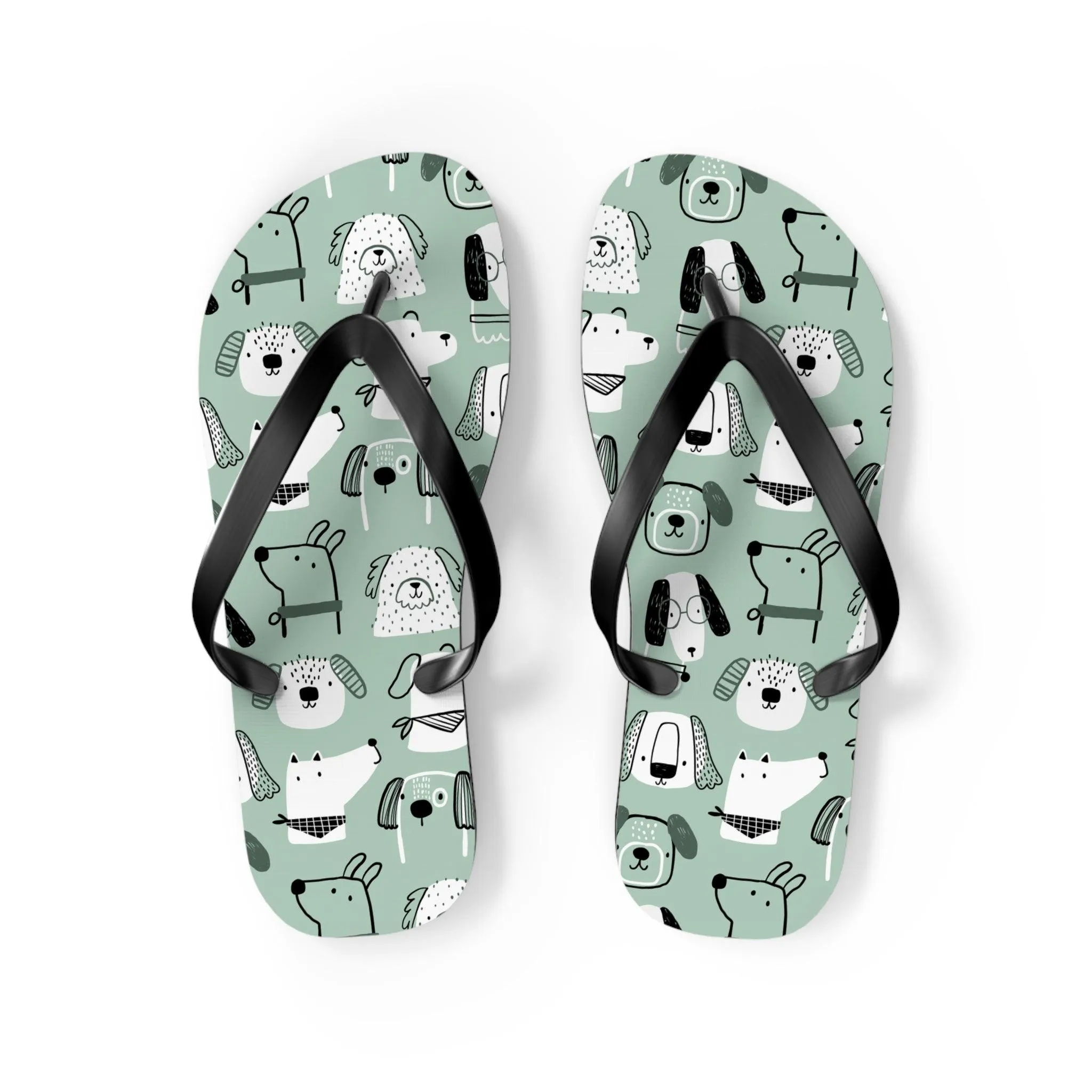 Illustrated Doggers Flip Flops