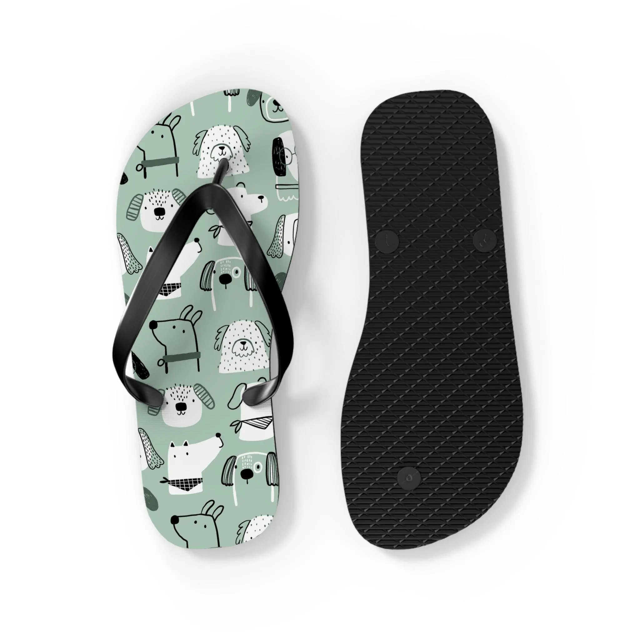 Illustrated Doggers Flip Flops