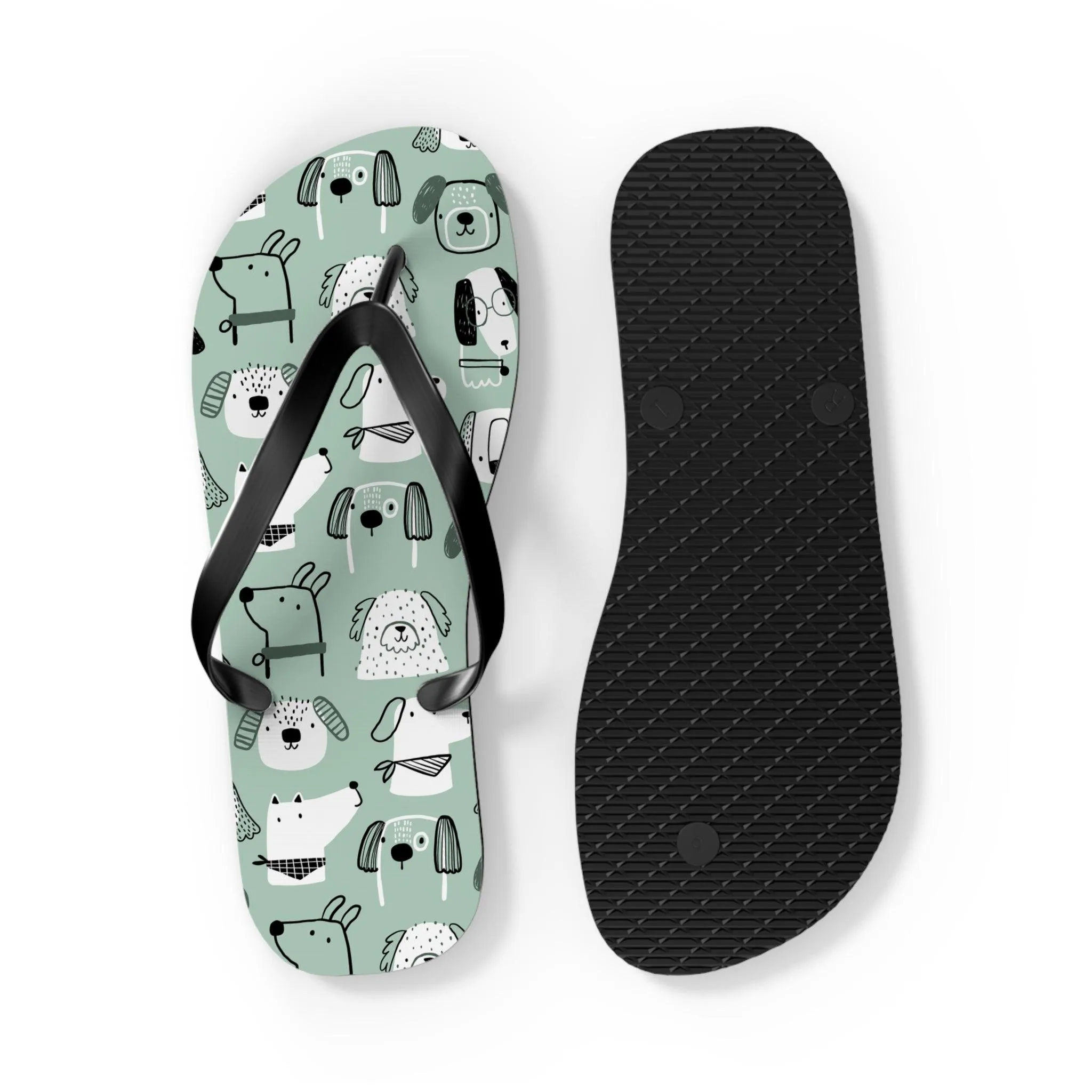 Illustrated Doggers Flip Flops