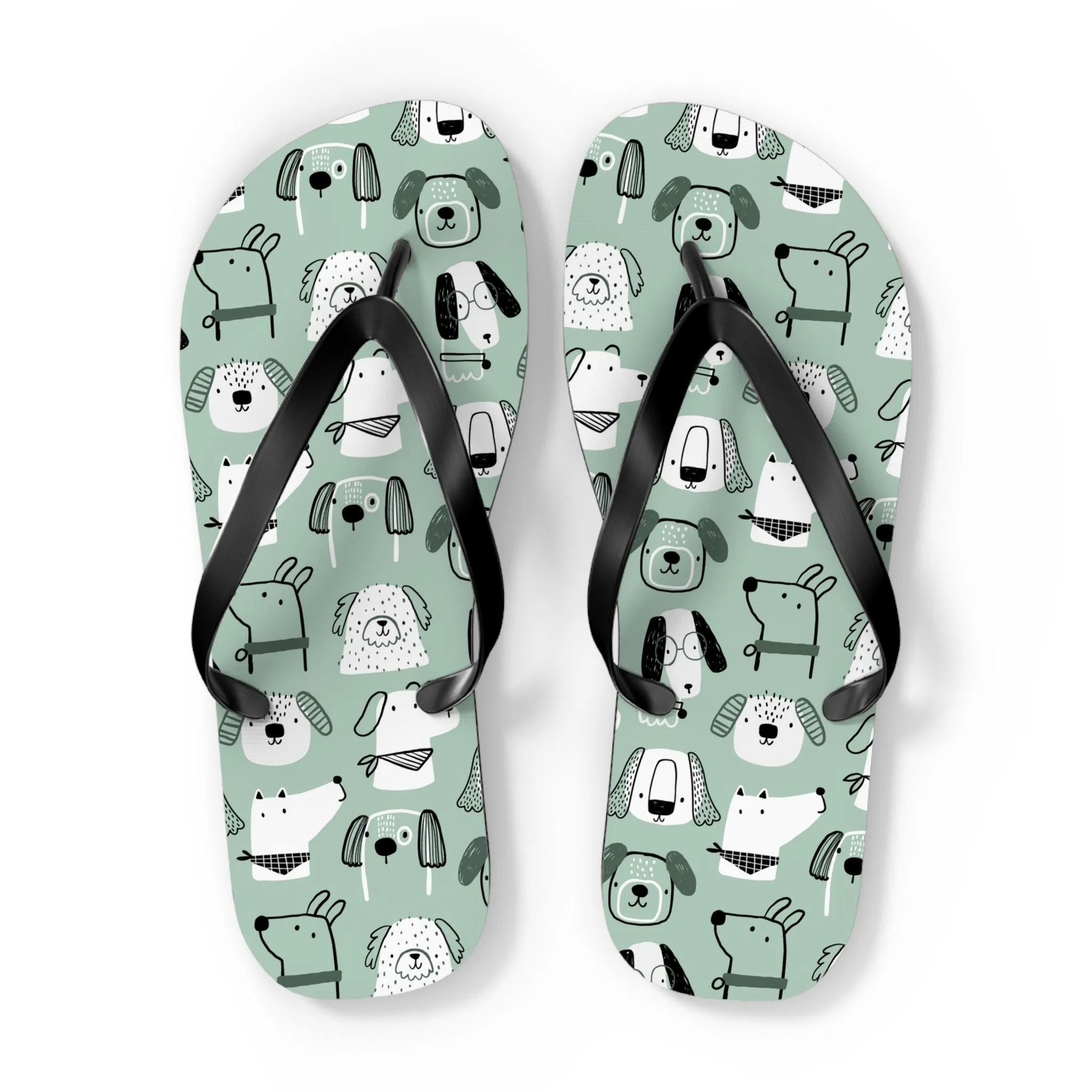 Illustrated Doggers Flip Flops