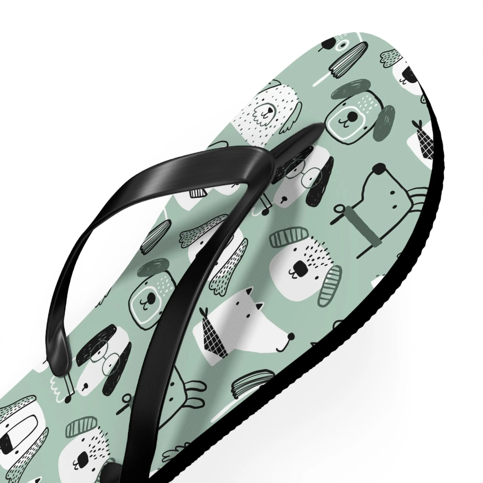 Illustrated Doggers Flip Flops