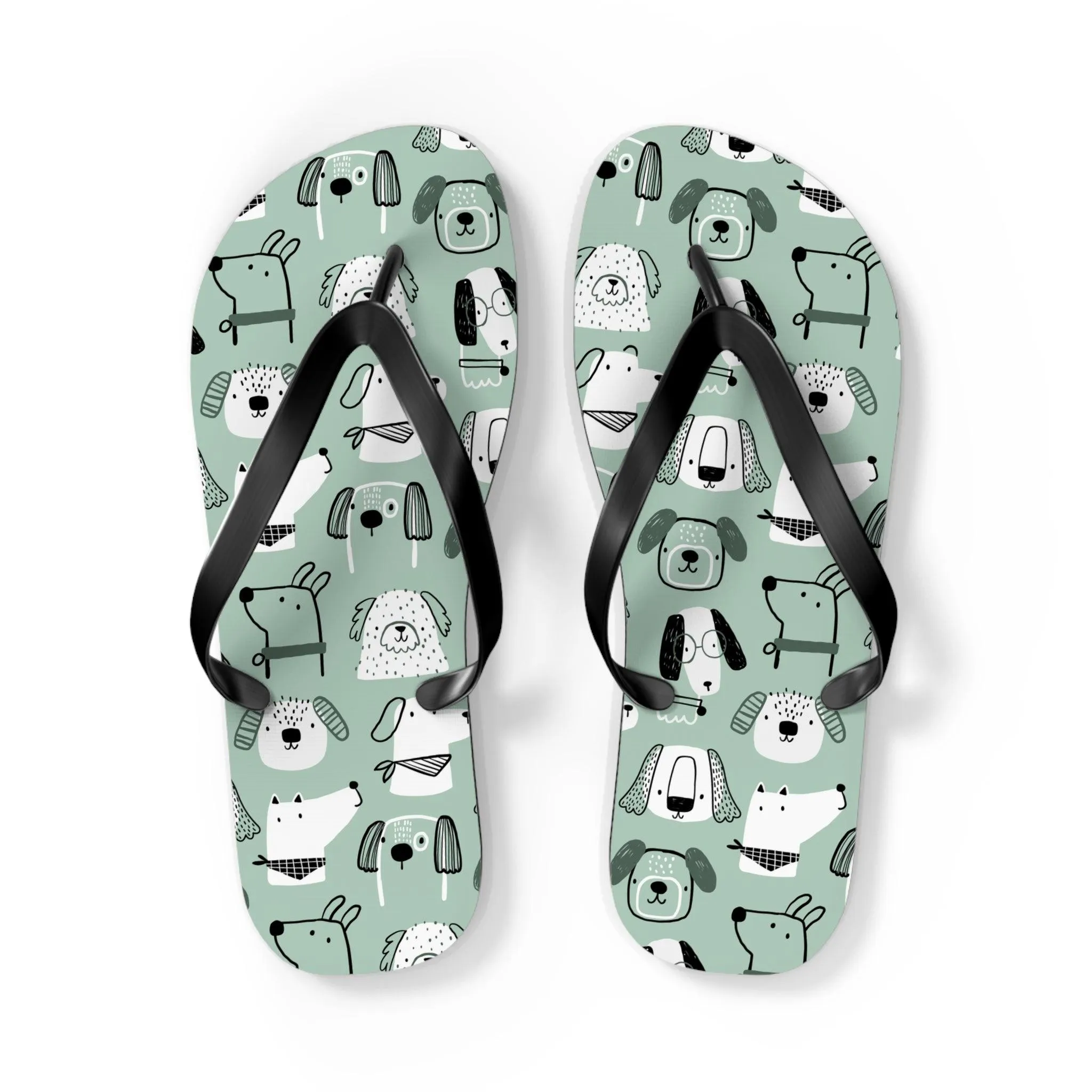 Illustrated Doggers Flip Flops