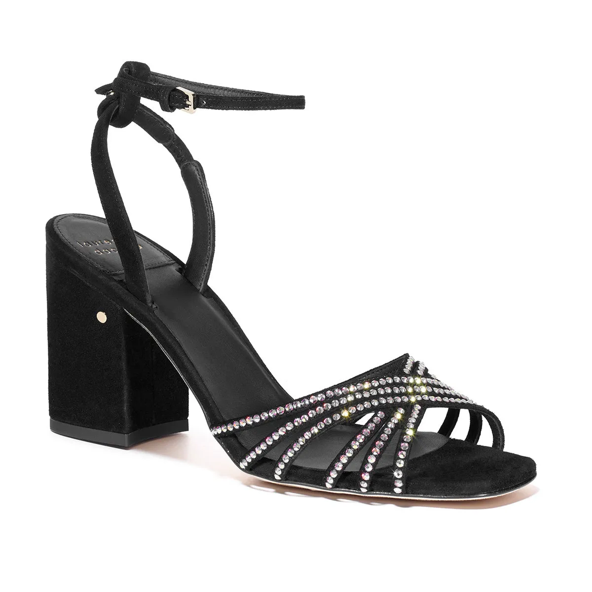 Irene 85 Strass Block Heel Sandals