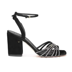 Irene 85 Strass Block Heel Sandals