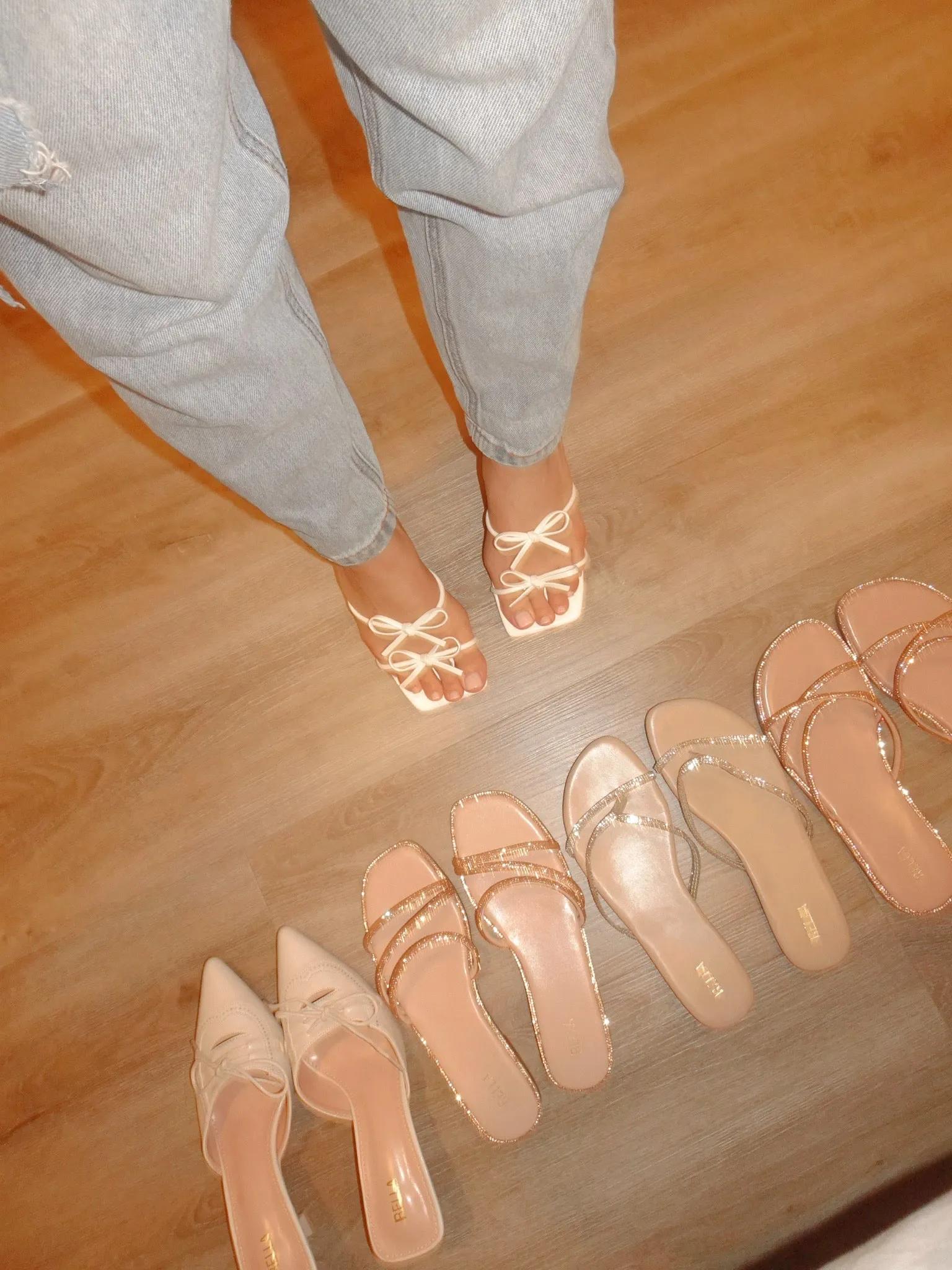 Kitty Bow Heel - Cream