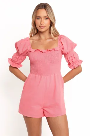 Lila Playsuit - Coral
