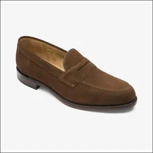 Loake Imperial Brown Suede Penny Loafer Size 8  Only/