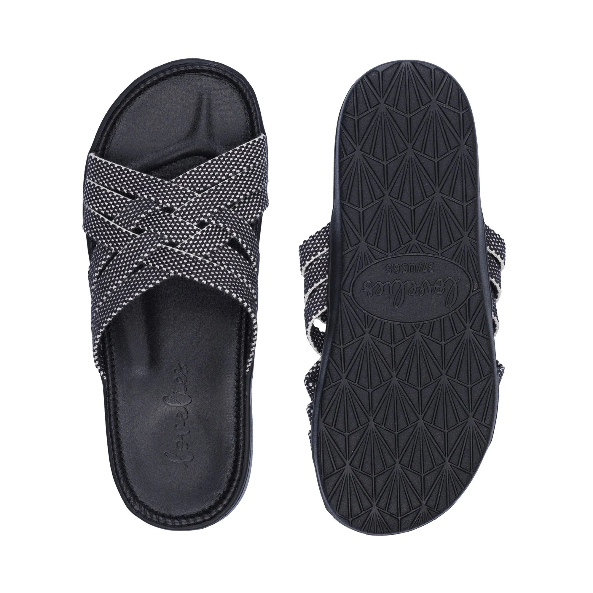 Matara - Triple cross sandal "All Black"