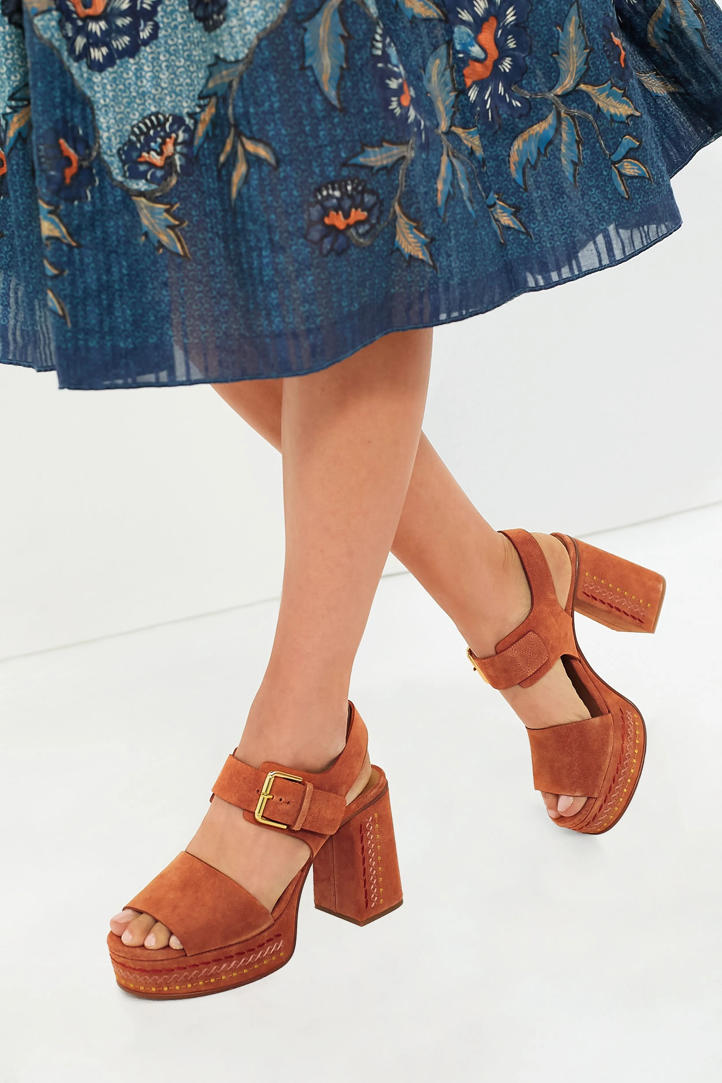 Medium Orange Pheebe Heels