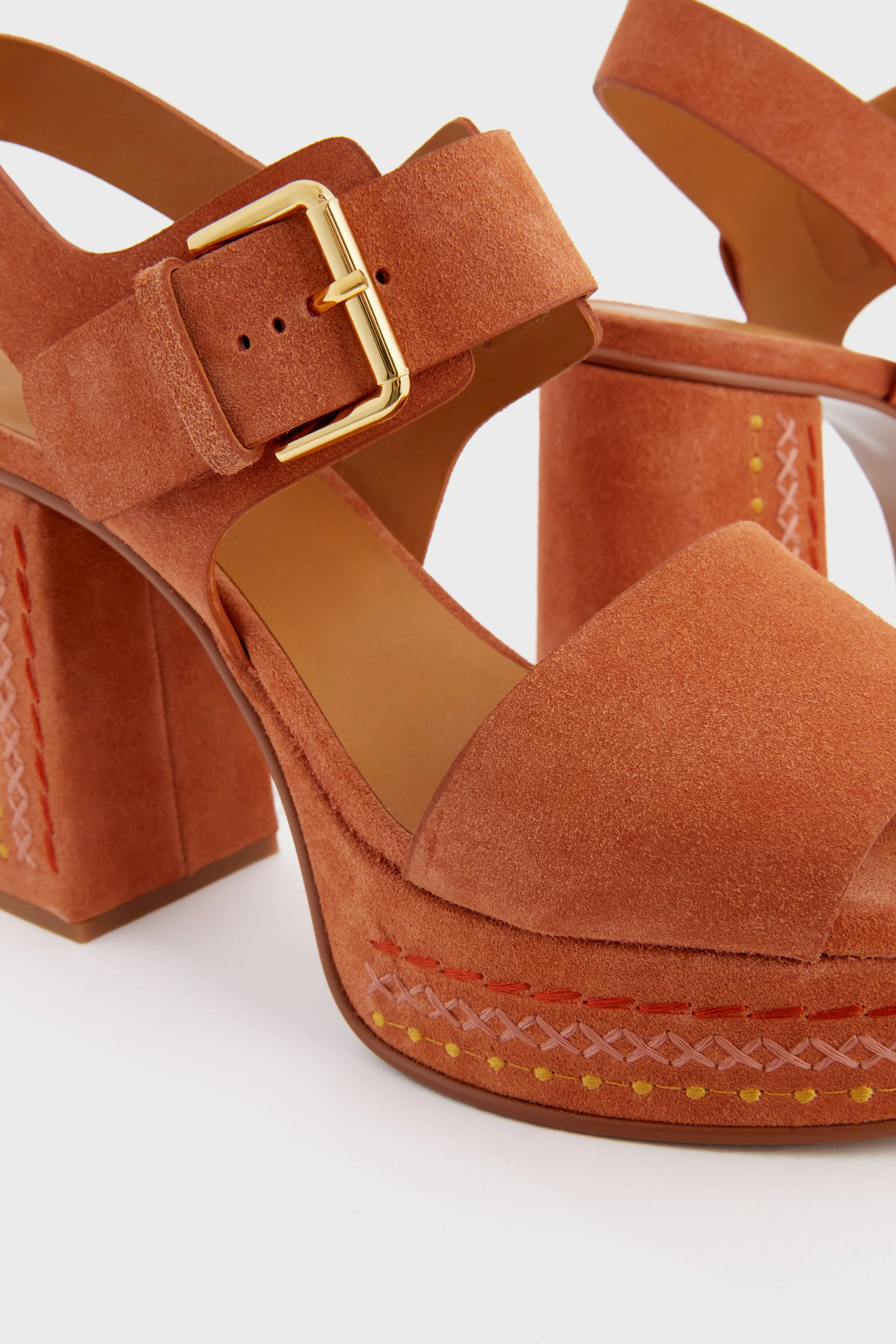 Medium Orange Pheebe Heels