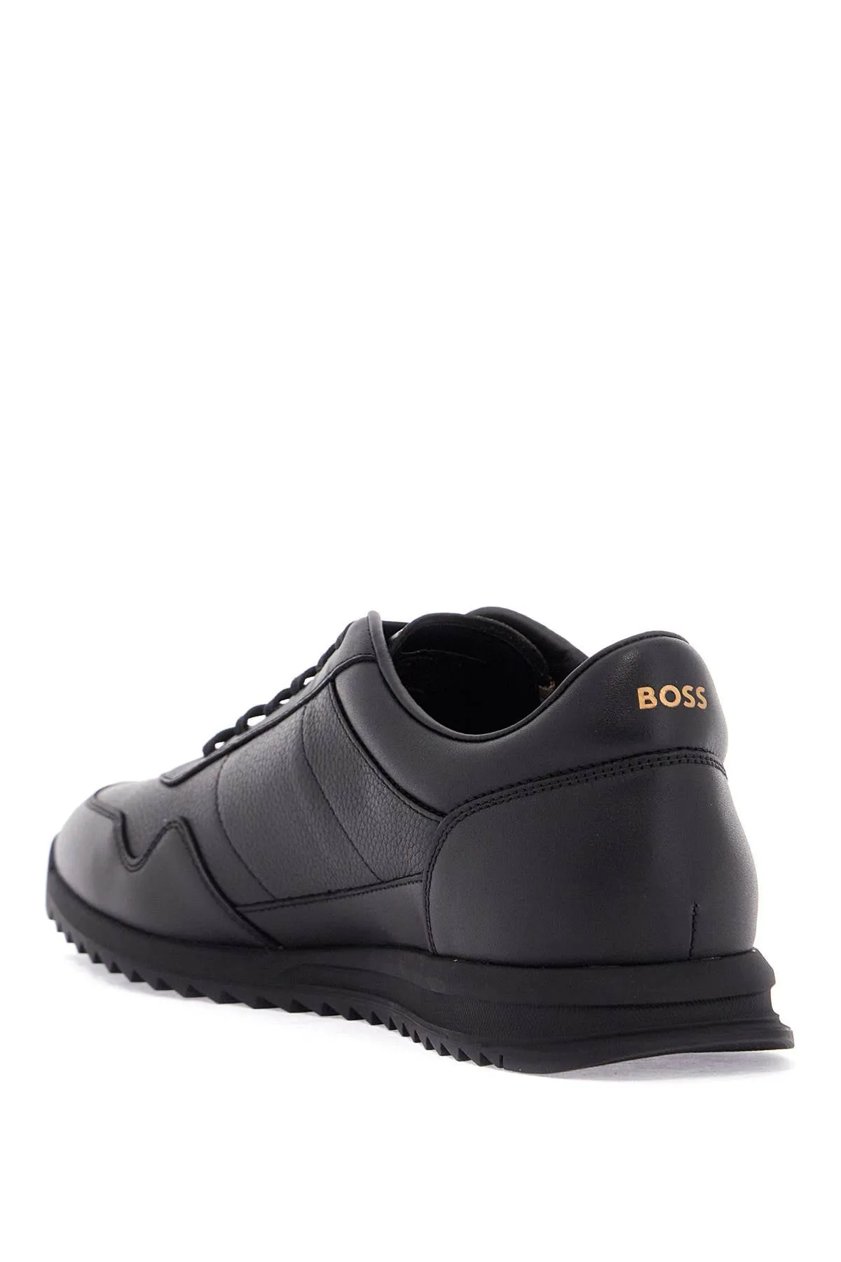 men's black leather minimalist sneakers zayn_lowp_lttb 50529541 BLACK