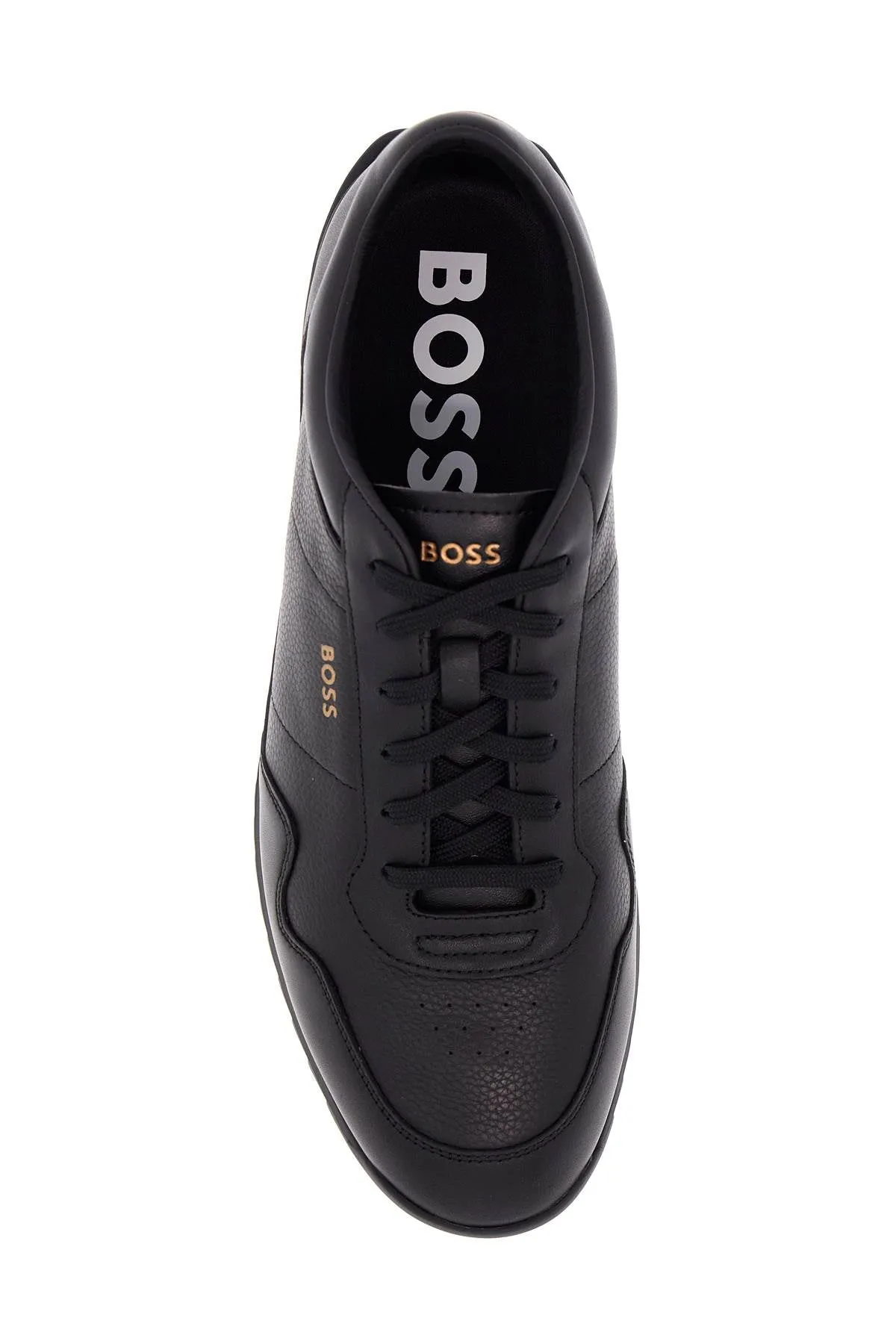 men's black leather minimalist sneakers zayn_lowp_lttb 50529541 BLACK
