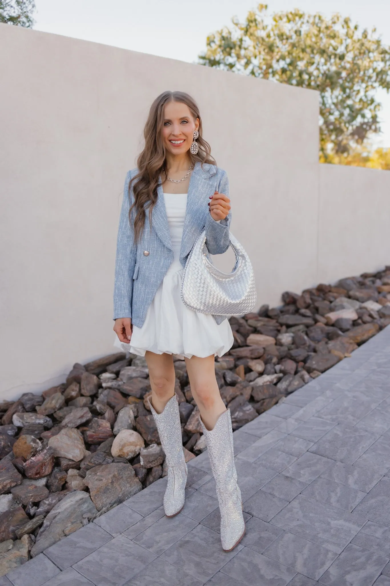 Nashville Full Rhinestone Western Knee-High Boots