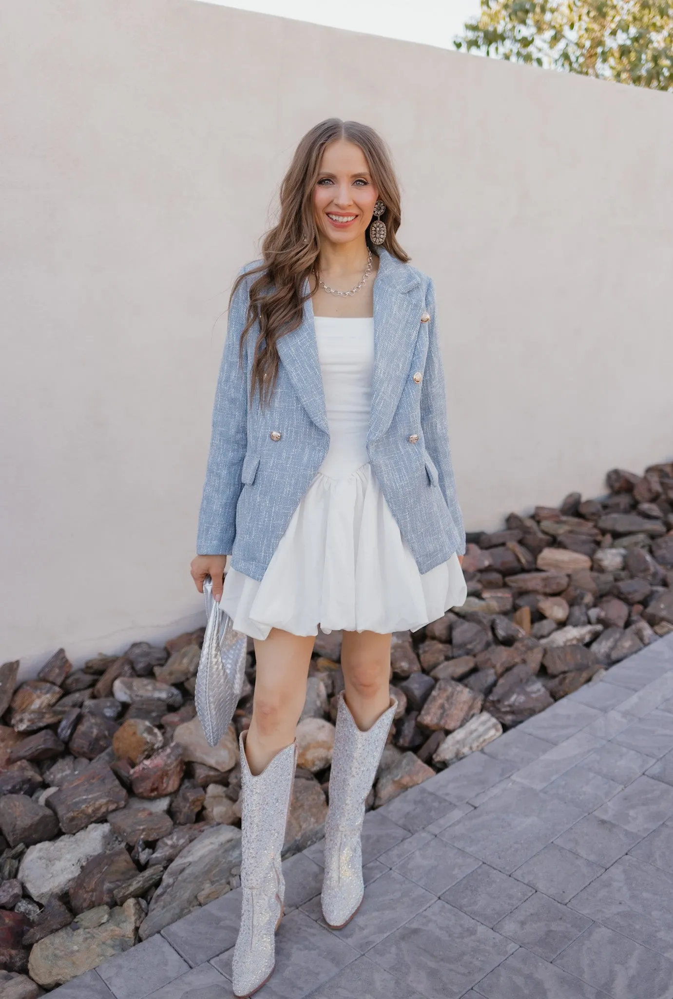 Nashville Full Rhinestone Western Knee-High Boots