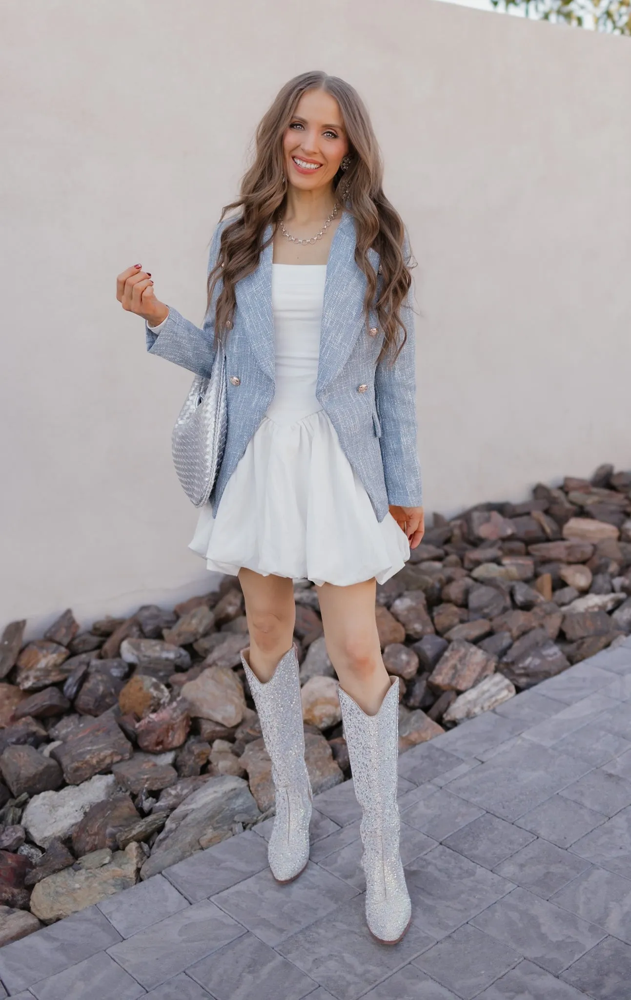 Nashville Full Rhinestone Western Knee-High Boots