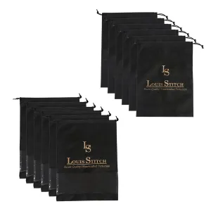 Non Woven Shoe Bag Pack Of  12 Black Plain & See Thru