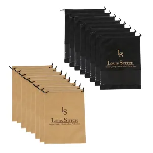 Non Woven Shoe Bag Pack Of  16 Black See-Thru & Beige Plain